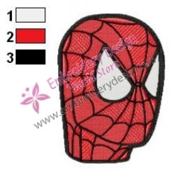 Spiderman Face Embroidery Design 02
